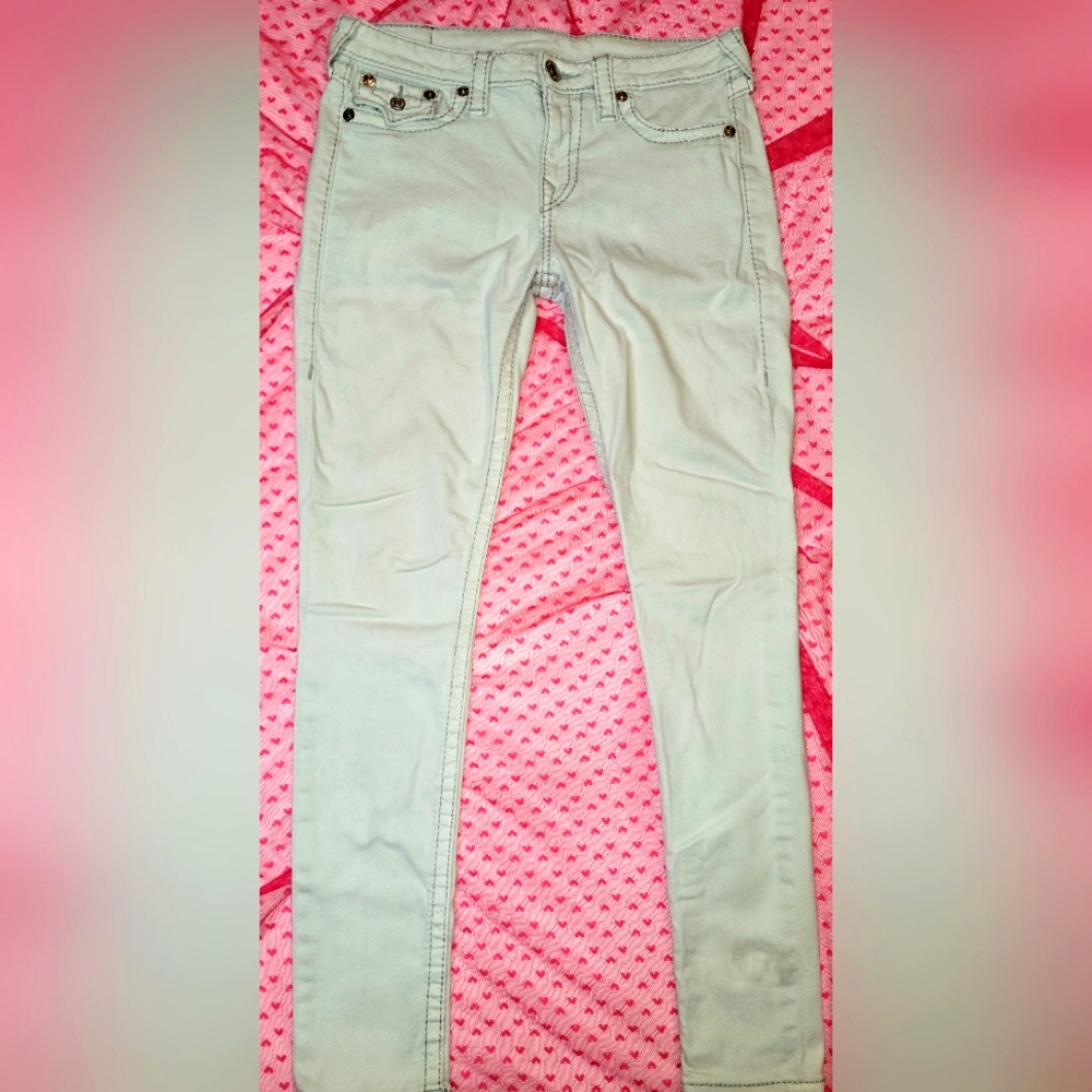 True Religion Brand Big T  Light Grey Ladies Jeans Size30 Women's Pants